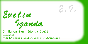 evelin igonda business card